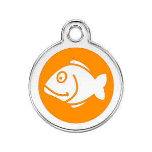 orange dog tag